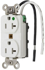 HUBBELL Hubbell HBL8300SGWA Tamper-Resistant Hospital Grade Receptacle 20A/125V (Duplex) HBL8300SGWA