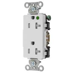 HUBBELL Hubbell 2182WTRA Straight Blade Tamper Resistant Decorator Duplex Receptacle 20A 125V (3.28 x 1.57 x 1.15 in) 2182WTRA