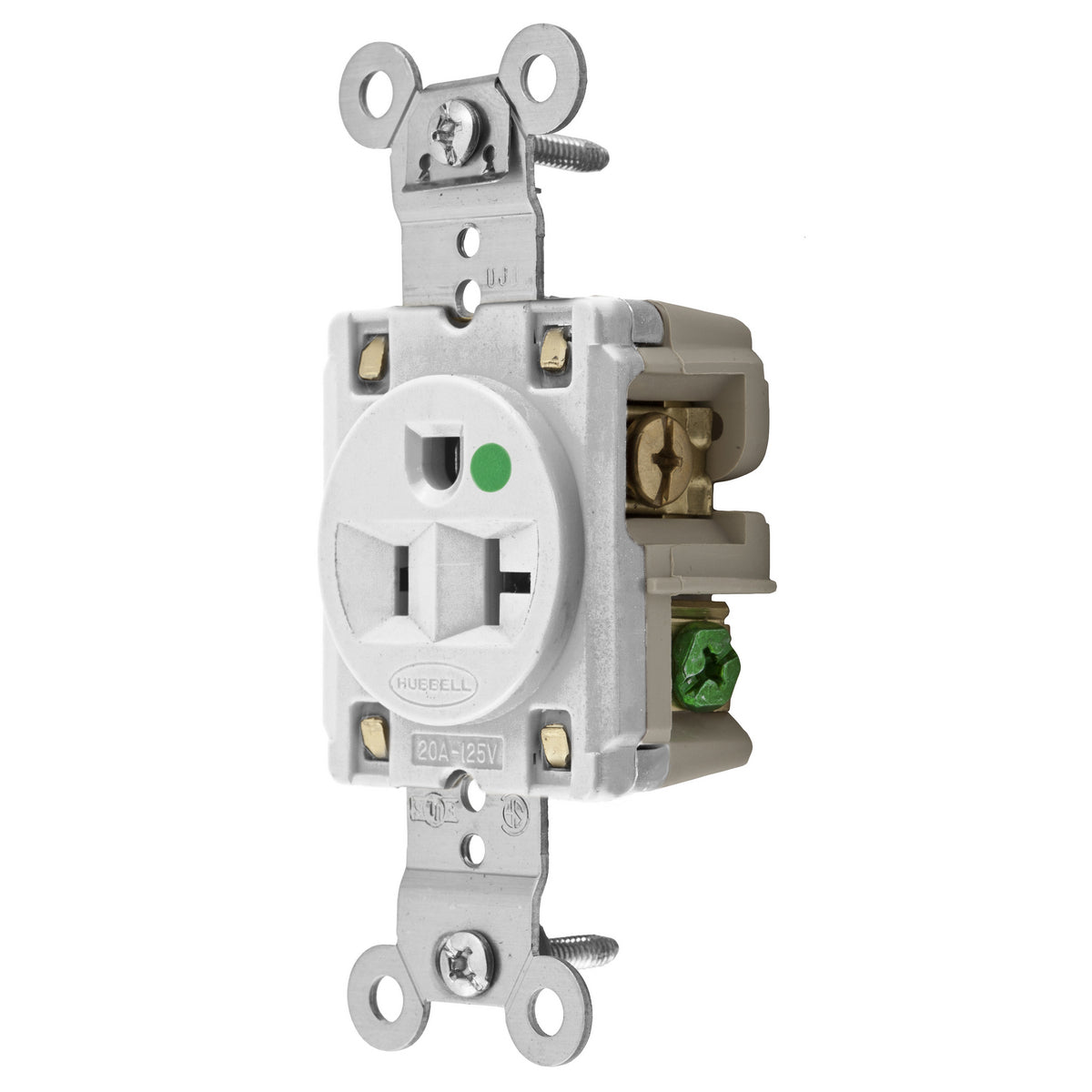HUBBELL Hubbell HBL8310W Receptacle Single 20A 5-20R 125V (1 Pack)