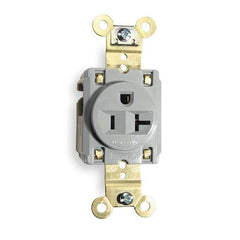 HUBBELL Hubbell HBL5361GRY Single Receptacle 1 HP (Single) HBL5361GRY