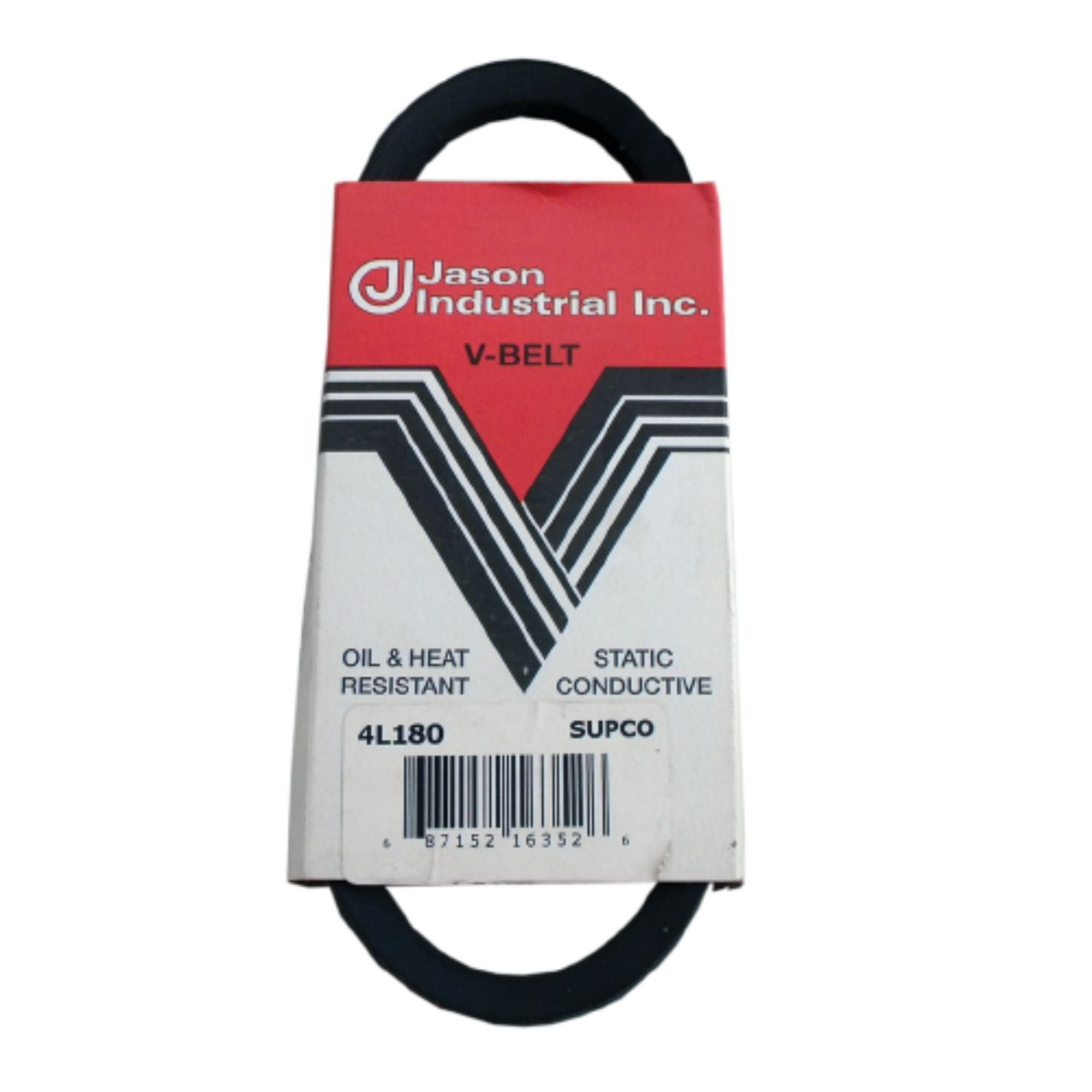 JASON INDUSTRIAL Jason Industrial 4L180 FHP fractional horsepower v-belt (1/2-inch top width, 11/32-inch thickness)