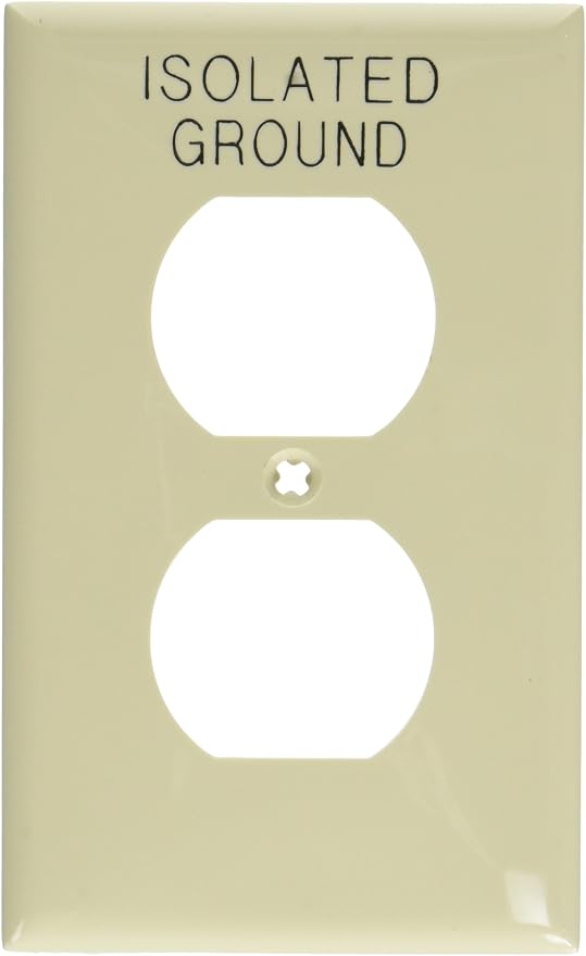 LEVITON Leviton 80703-IGI 1-Gang Duplex Device Receptacle Wallplate (Standard Size)