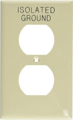 LEVITON Leviton 80703-IGI 1-Gang Duplex Device Receptacle Wallplate (Standard Size)