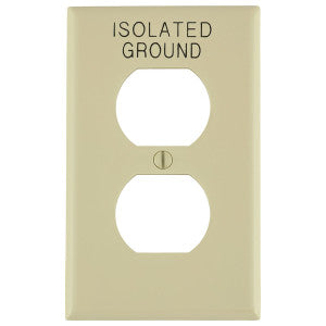 LEVITON Leviton 80703-IGI 1-Gang Duplex Device Receptacle Wallplate (Standard Size)