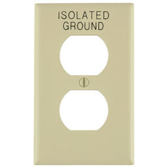 LEVITON Leviton 80703-IGI 1-Gang Duplex Device Receptacle Wallplate (Standard Size)