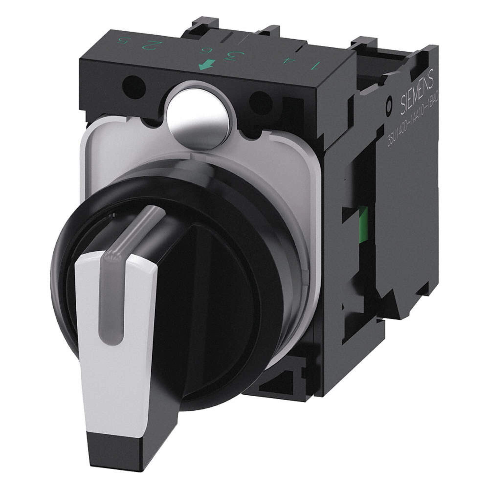 SIEMENS Siemens 3SU11002BL601NA0 Selector Switch 22 mm (2 x 45 degrees) 3SU1100-2BL60-1NA0