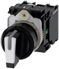 SIEMENS Siemens 3SU11002BL601NA0 Selector Switch 22 mm (2 x 45 degrees) 3SU1100-2BL60-1NA0