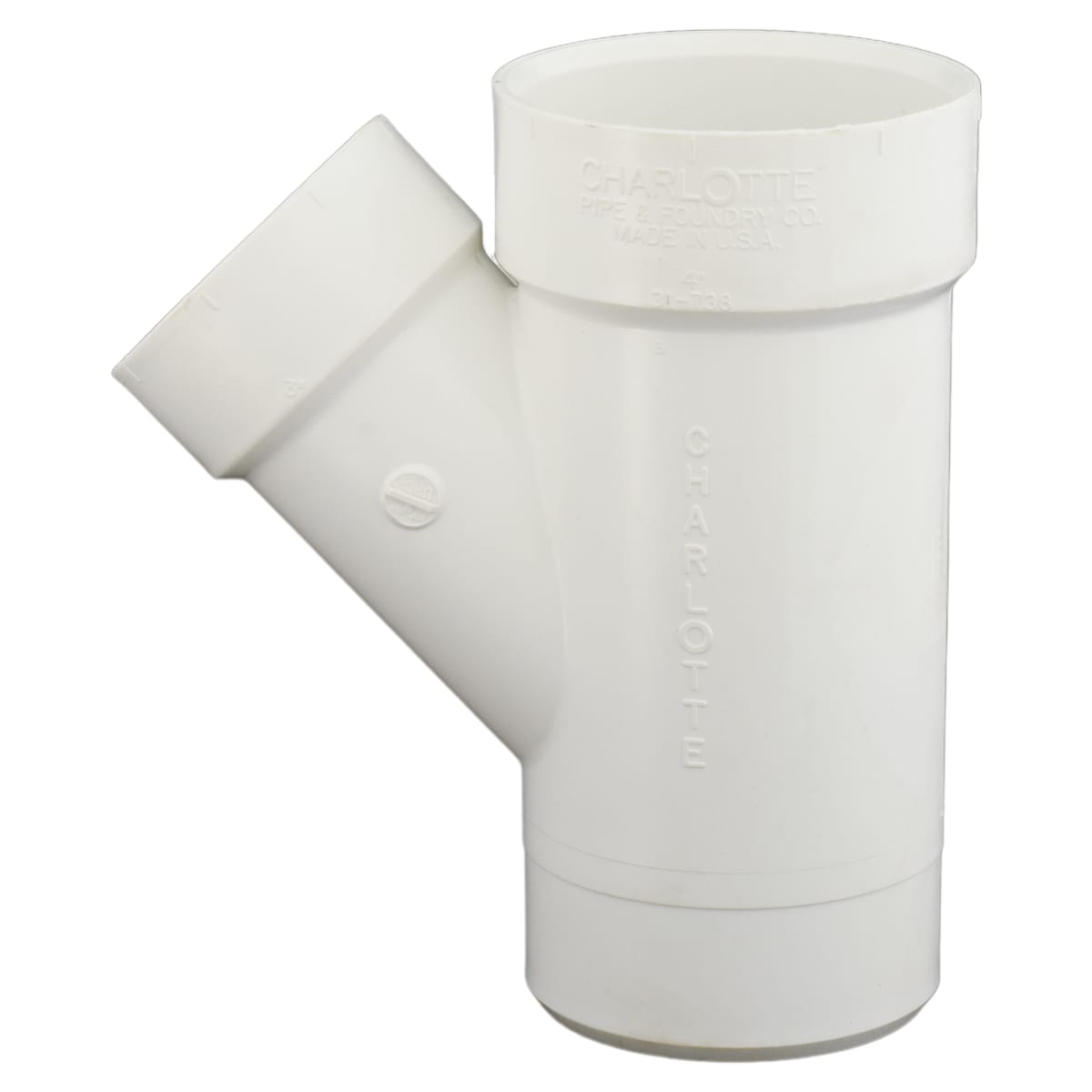 CHARLOTTE PIPE Charlotte Pipe 03636 4 in x 4 in x 3 in Wye (Street) Ftg x Hub x Hub
