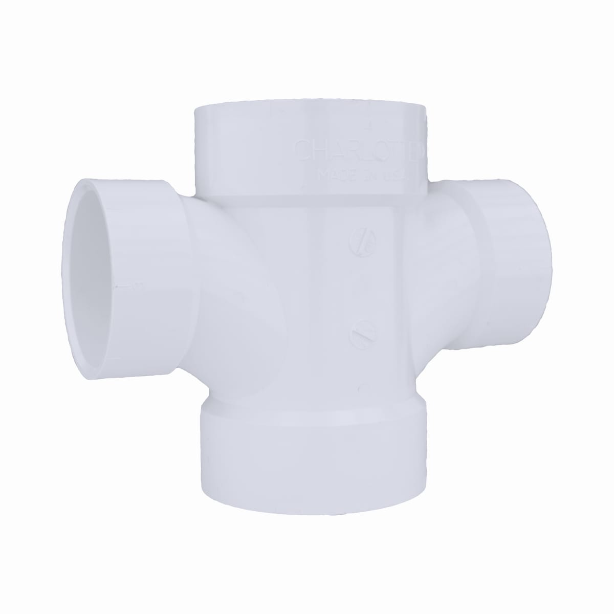 CHARLOTTE PIPE Charlotte Pipe 03519 Double Sanitary Tee 4 x 4 x 3 x 3 (Hub x Hub x Hub x Hub)