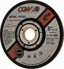 CGW ABRASIVES Cgw Abrasives 35627 5 x 1/4 x 7/8 Steel T27 DP Cut Wheel (5 x 1/4 x 7/8)