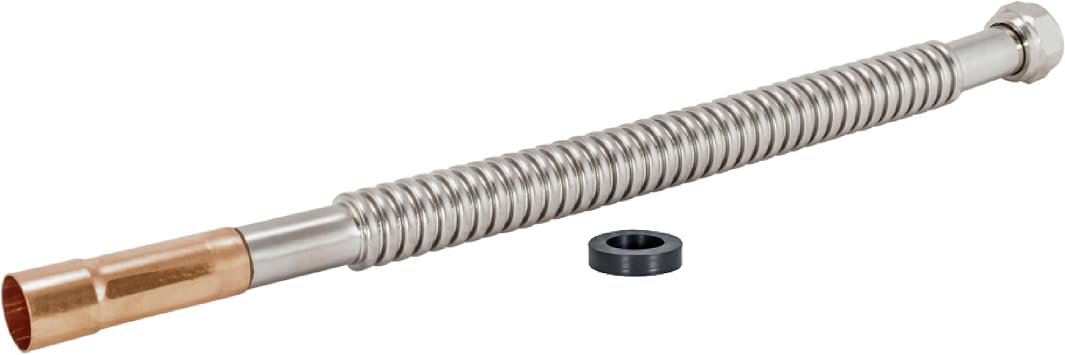 EASTMAN Eastman 0437424 flexible stainless steel corrugated water heater connector 3/4-inch FIP x 3/4-inch female sweat 24-inch