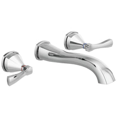 DELTA FAUCET Delta Faucet T3576LF-WL Stryke Two Handle Wall Mount Widespread Bathroom Sink Faucet 1.2 GPM (3-hole 8-16 in.) DT3576LFWL