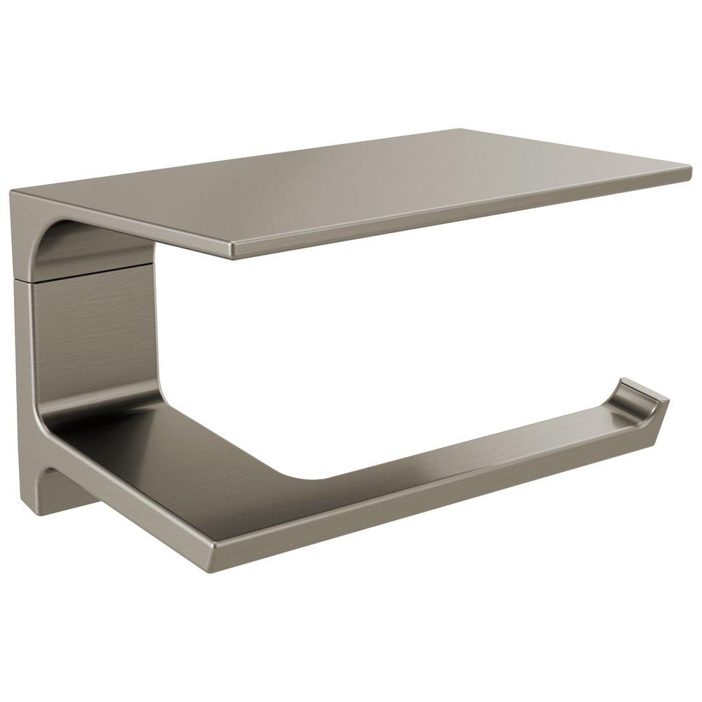 DELTA FAUCET Delta Faucet 79956-SS Pivotal Wall Mount Toilet Tissue Holder (Shelf 6-15/16 x 3-15/16 in.)