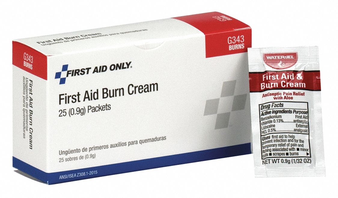 FIRST AID ONLY First Aid Only G343 Burn Cream 0.9 g (25/Box) 111113938