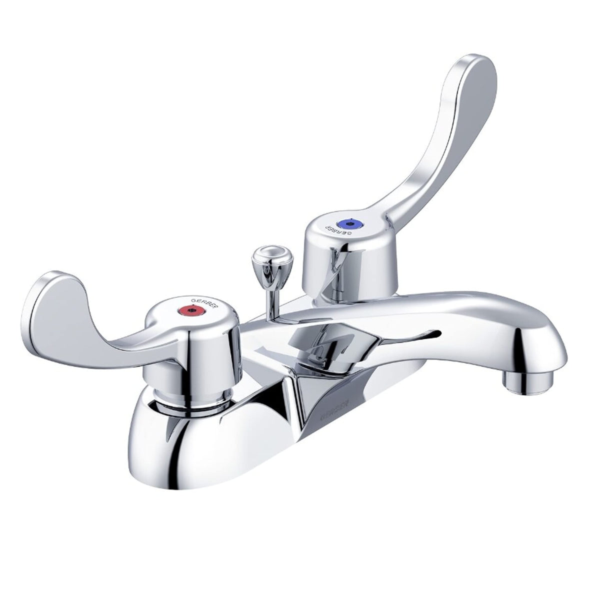 GERBER Gerber GC044551 Commercial Two-Handle Centerset Lavatory Faucet (4 inches Centers) Pop-Up Drain