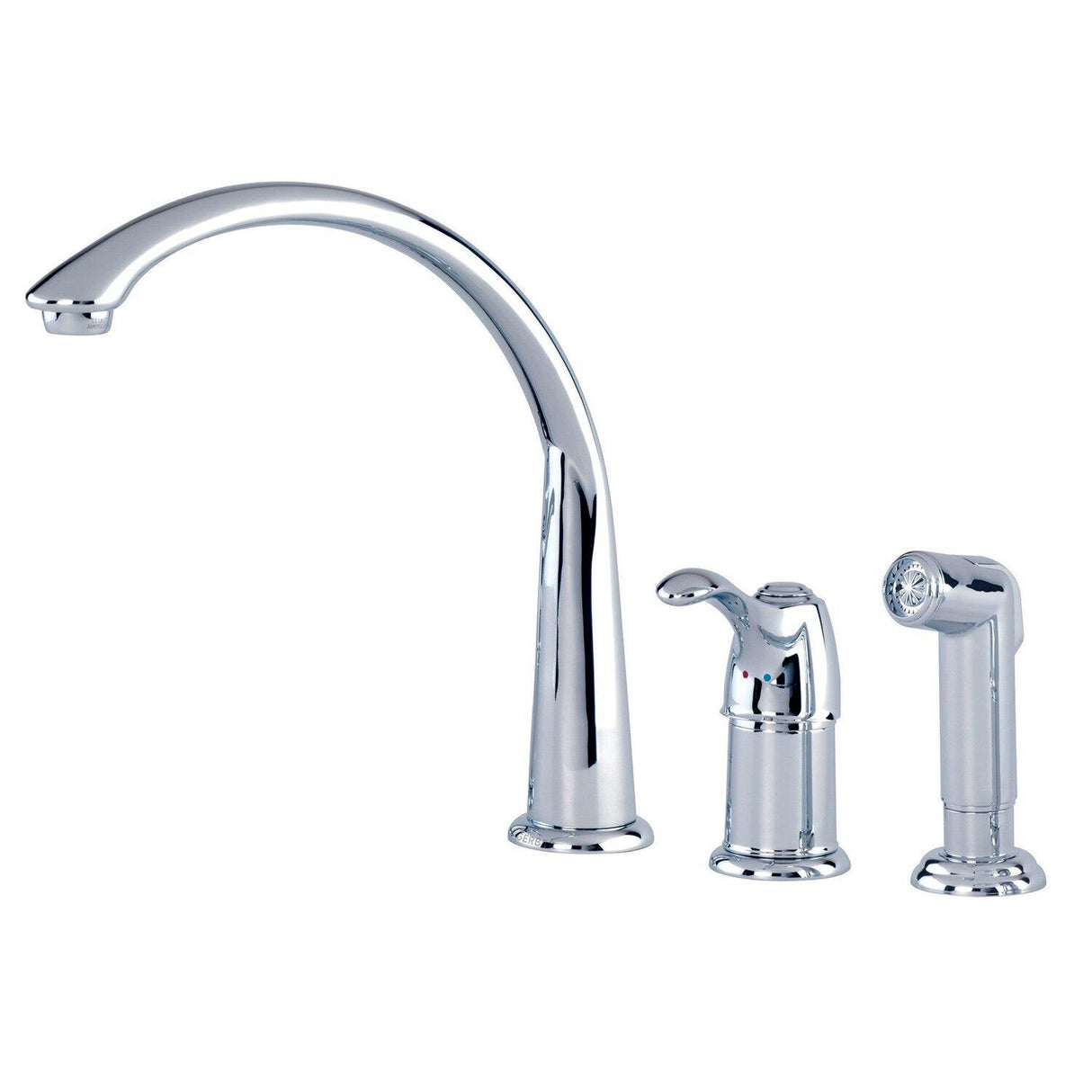 GERBER Gerber G0040103 Allerton Single Handle Hi-Arc Kitchen Faucet With Side Spray (3-Hole) G0092298