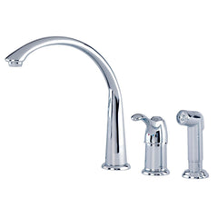 GERBER Gerber G0040103 Allerton Single Handle Hi-Arc Kitchen Faucet With Side Spray (3-Hole) G0092298