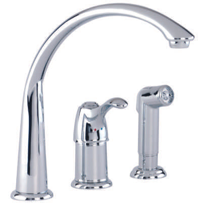 GERBER Gerber G0040103 Allerton Single Handle Hi-Arc Kitchen Faucet With Side Spray (3-Hole) G0092298