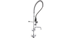 ELKAY Elkay LK543AF12C Food Service Utility Faucet Deck Mount 1-Hole Flexible Spout 2-Handle (30 inch Reach)
