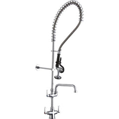 ELKAY Elkay LK543AF12C Food Service Utility Faucet Deck Mount 1-Hole Flexible Spout 2-Handle (30 inch Reach)