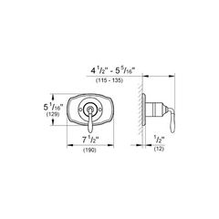 GROHE Grohe 19708BE0 Seabury Pressure Balance Valve Trim Lever Handle (Trim Kit)