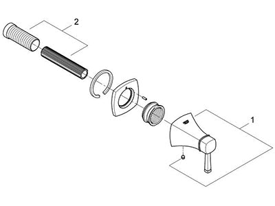 GROHE Grohe 19944EN0 Grandera Volume Control Trim Single Replacement 48215EN0