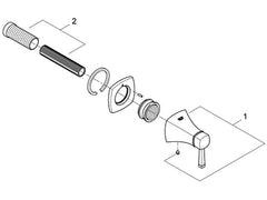 GROHE Grohe 19944EN0 Grandera Volume Control Trim Single Replacement 48215EN0