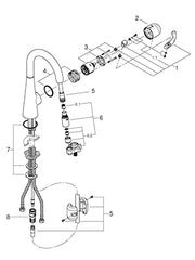 GROHE Grohe 32283000 Ladylux 3 Pro Single-Handle Pull-Down Kitchen Prep Sink Faucet (14-9/16 in Height) 32283003