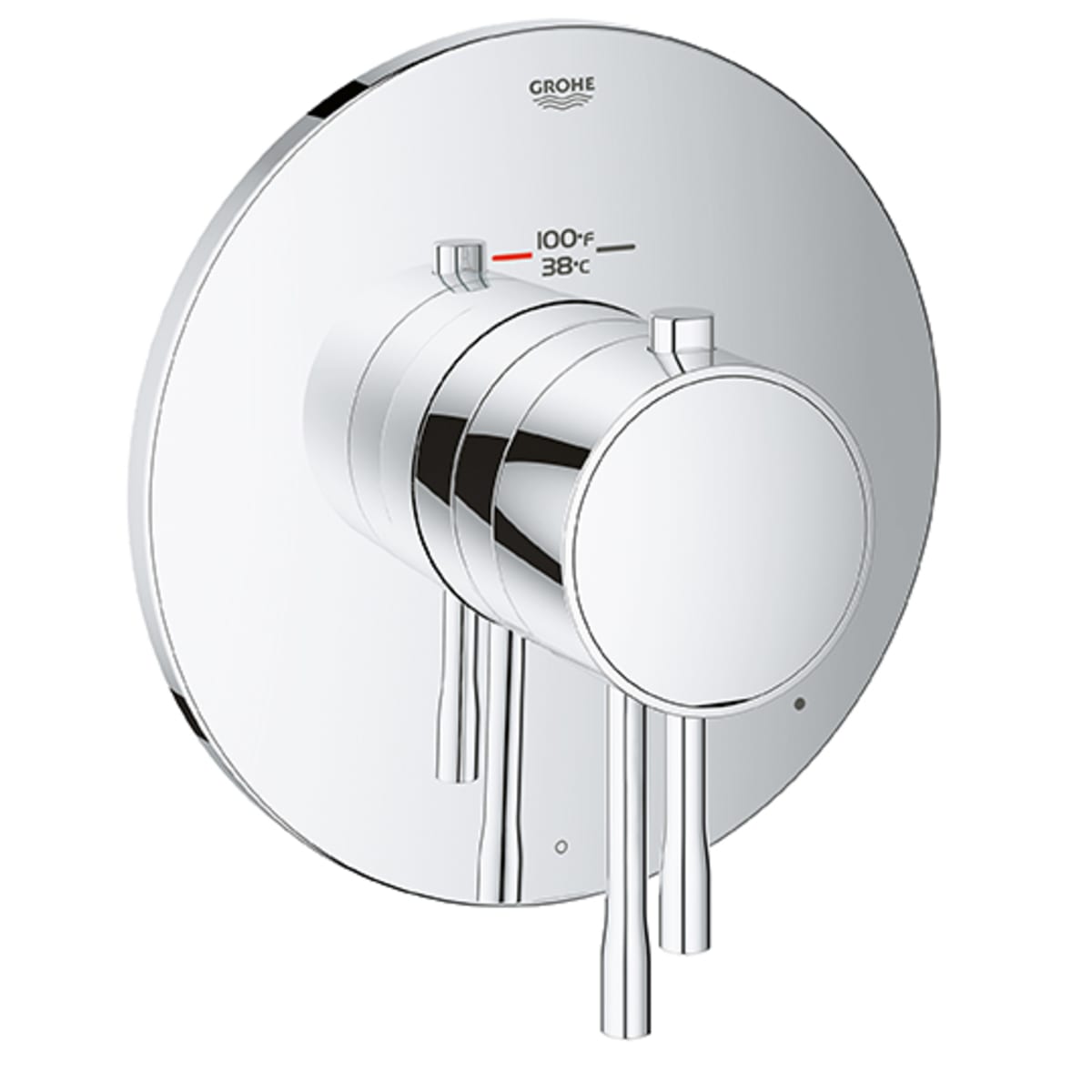 GROHE Grohe 19987001 Essence New 2-Handle Single Function Thermostatic Trim With Control Module (1) 24107000