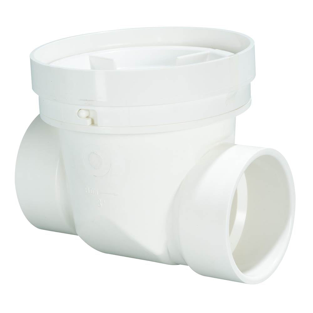 IPS Ips 86211 3 inches PVC Backwater Valve With Sleeve (3 inches / Fits 3 inches or 4 inches DWV) BWV3PAS