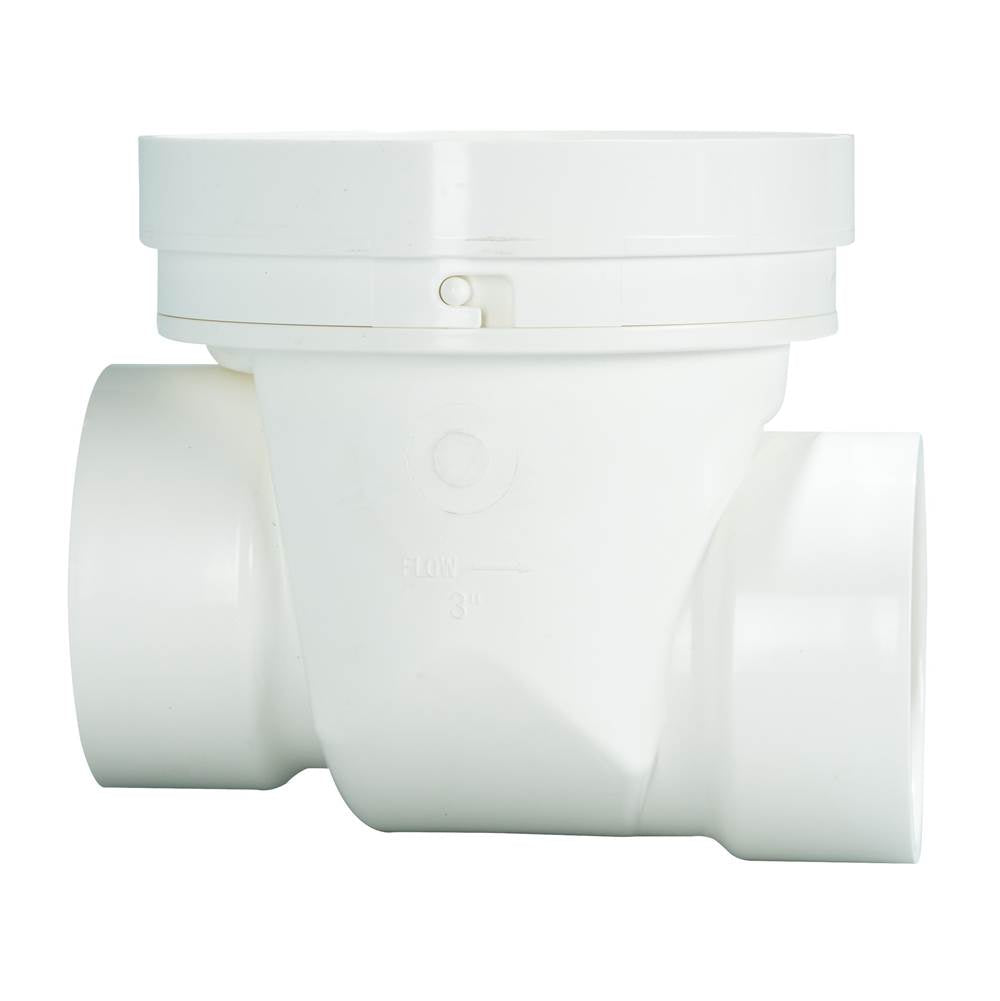IPS Ips 86211 3 inches PVC Backwater Valve With Sleeve (3 inches / Fits 3 inches or 4 inches DWV) BWV3PAS
