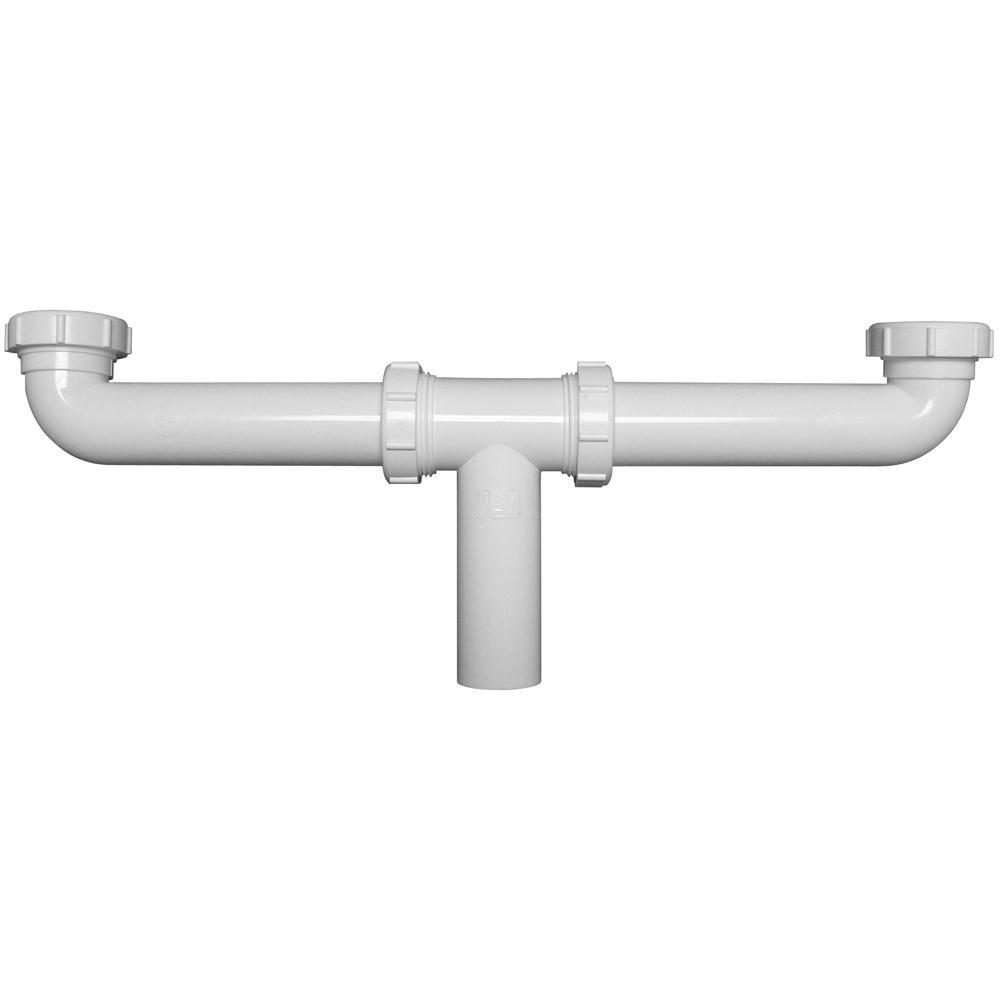 KEENEY Keeney 130-16W center outlet continuous waste with baffle tee (16 in) Oatey 9114A