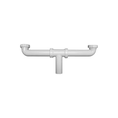 KEENEY Keeney 130-16W center outlet continuous waste with baffle tee (16 in) Oatey 9114A