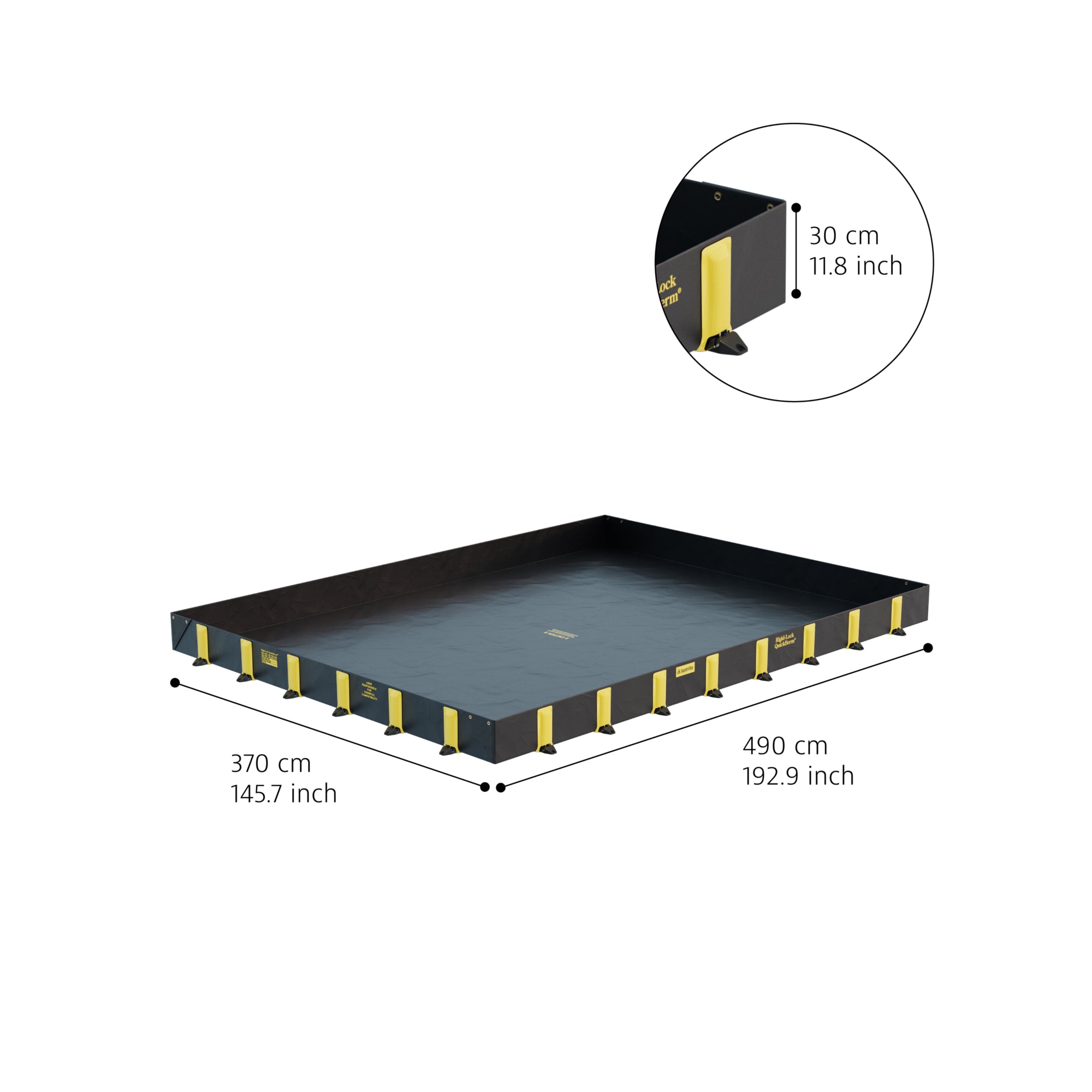 JUSTRITE Justrite 28524 Rigid-Lock QuickBerm 12 feet x 16 feet x 12 inches