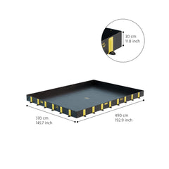 JUSTRITE Justrite 28524 Rigid-Lock QuickBerm 12 feet x 16 feet x 12 inches