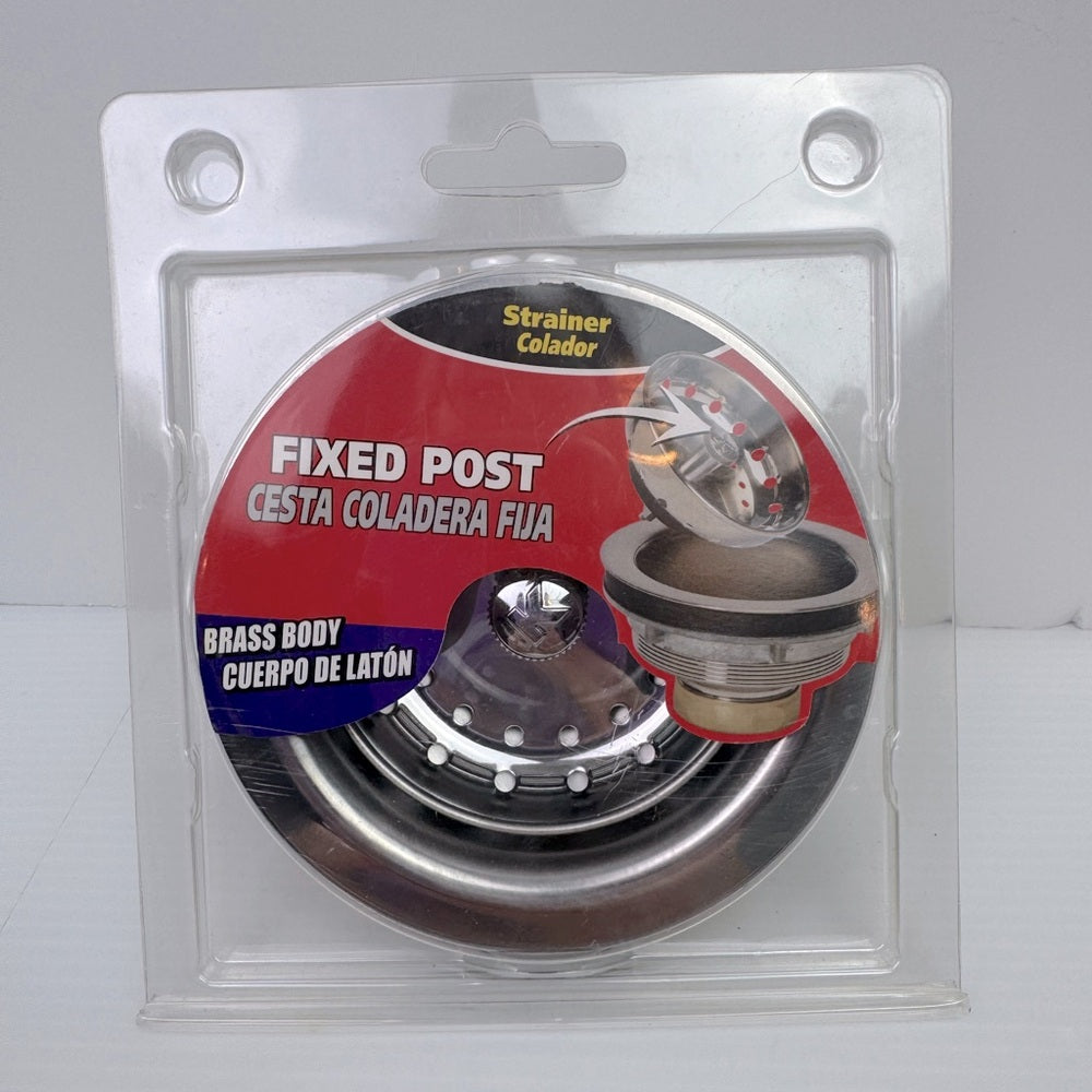 KEENEY Keeney K5435DSBN Kitchen Sink Strainer with Fixed Post Basket (3-1/2-inch)