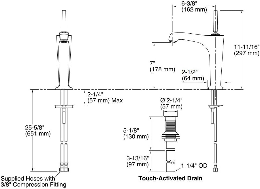 KOHLER Kohler 16231-4-CP Margaux single control lavatory faucet 1.2 gpm (single hole)