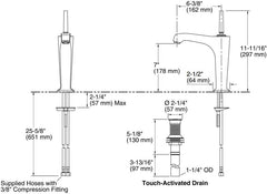 KOHLER Kohler 16231-4-CP Margaux single control lavatory faucet 1.2 gpm (single hole)