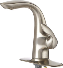 KOHLER Kohler 5313-4-BN Refinia Single-Hole Bathroom Sink Faucet 4.5 Inch Spout Reach 5313-4-BN