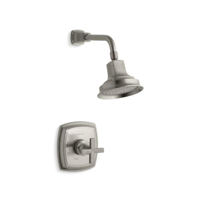 KOHLER Kohler TS16234-3-BN Margaux Rite-Temp Shower Valve Trim with Cross Handle 2.5 GPM (Replaces K-T16234-3)