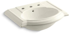 KOHLER Kohler 2287-8-96 Devonshire 24-1/8 x 19-3/4 in Rectangular Pedestal Bathroom Sink (K-2287-8-96)