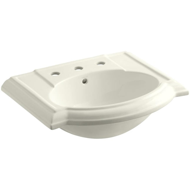 KOHLER Kohler 2287-8-96 Devonshire 24-1/8 x 19-3/4 in Rectangular Pedestal Bathroom Sink (K-2287-8-96)