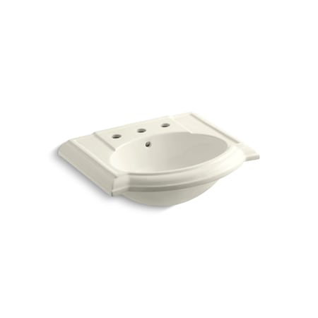 KOHLER Kohler 2287-8-96 Devonshire 24-1/8 x 19-3/4 in Rectangular Pedestal Bathroom Sink (K-2287-8-96)