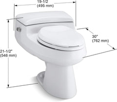 KOHLER Kohler 3597-0 San Raphael Comfort Height Pressure IIte 1.0 GPF Elongated K-3597-0