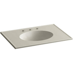 KOHLER Kohler 2796-8-G85 Ceramic Impressions Vitreous China Single Sink Bathroom Vanity Top (31-in)