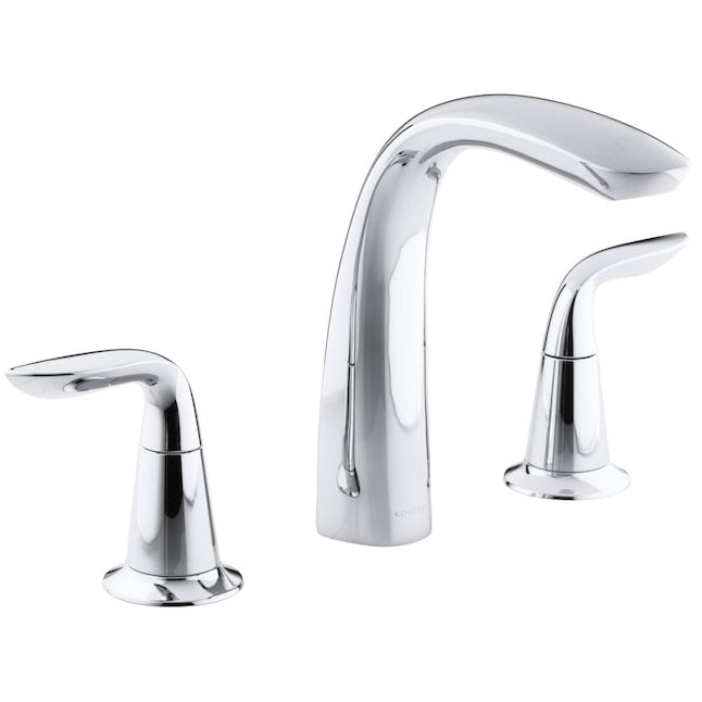 KOHLER Kohler T5323-4-CP Refinia 2-handle Deck-mount Roman High-arc Bathtub Faucet (Trim Only)