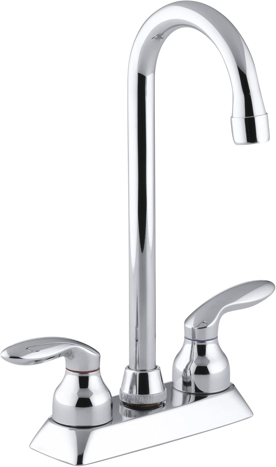 KOHLER Kohler 15275-4-CP Coralais Two-Hole Centerset Bar Sink Faucet With Lever Handles (2-Hole)