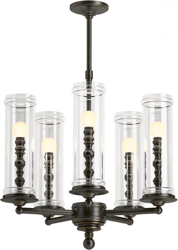 KOHLER Kohler 23347-CH05-BZL Damask 5-Light Chandelier 120V (23 in Diameter) 34021ZNU