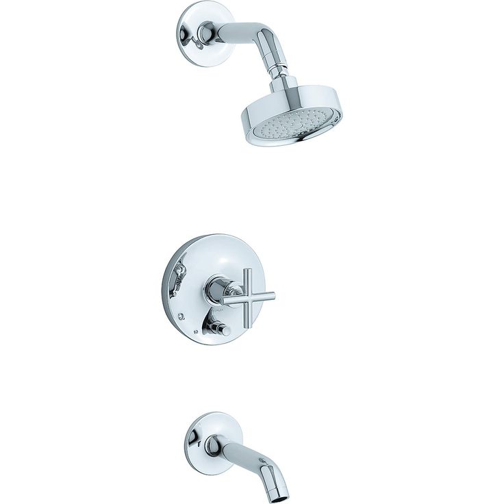 KOHLER Kohler T14420-3L-CP Purist Rite-Temp Bath and Shower Trim Kit 35 Degree Spout