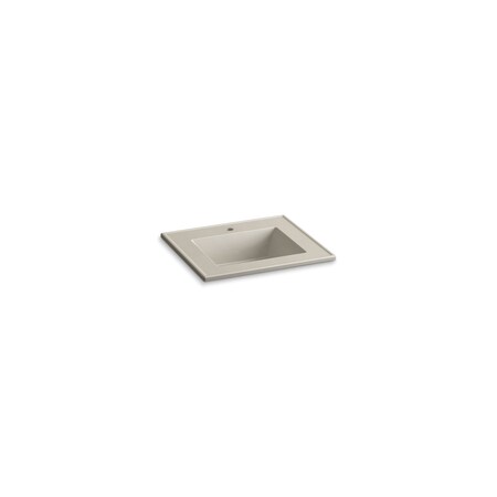 KOHLER Kohler 2777-1-G85 Impressions ceramic rectangular integrated vanity top 25 in